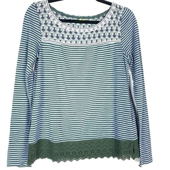 Anthropologie Little Yellow Button Mix Pattern Top - Picture 1 of 9